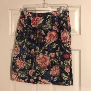 Ann Taylor Loft silk style floral skirt